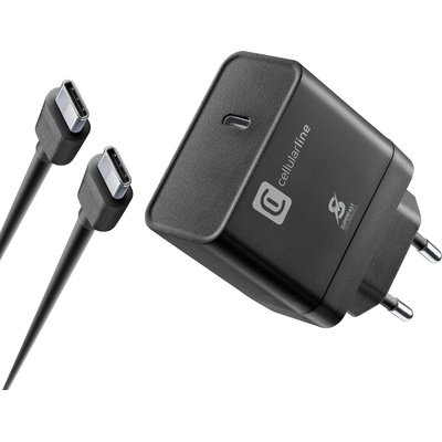 Cellularline Зарядно 220v pd с кабел usb-c 45w