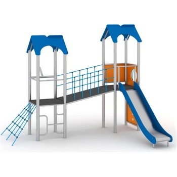 Playground System z nerezu so šmykľavkou Duo - 11061