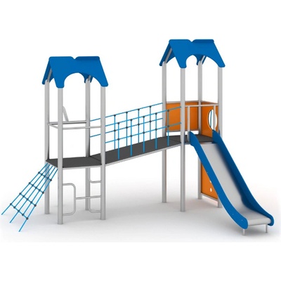 Playground System z nerezu so šmykľavkou Duo - 11061