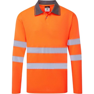 Portwest Polokošile S277 HiVis dlouhý rukáv reflexní oranžová 3XL