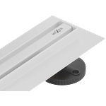 Mexen Flat 360° Slim линеен въртящ се подов сифон 140 см, бял - 1241140 (1241140)