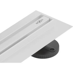 Mexen Flat 360° Slim линеен въртящ се подов сифон 140 см, бял - 1241140 (1241140)