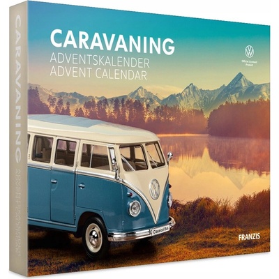 Adventný kalendár Franzis adventný kalendár VW Bulli T1 so zvukom modrý 1:24 55115