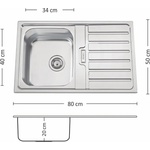 Leks TITAN 80.1 TI Мивка за вграждане