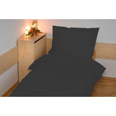 Brotex obliečky bavlna UNI antracitové nitený gombík 140x220 70x90