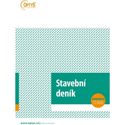 Optys 1268 Stavební deník A4 číslovaný 53 listů NCR