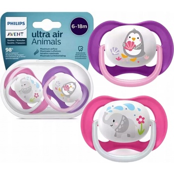 Avent Ultra Air Animals slon/tučniak ružová/lila