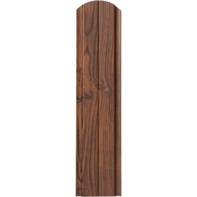 Covernit Plechová plotová doska "plotovka" Spazio oblá orech 80 x 11,5 x 0,9 cm