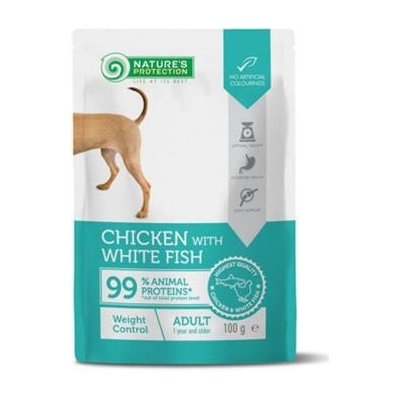 Nature's Protection Weight Control Adult kuře & bílá ryba 22 x 100 g