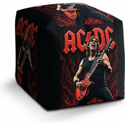 Sablio Taburet Cube ACDC Kytarista: 40x40x40 cm