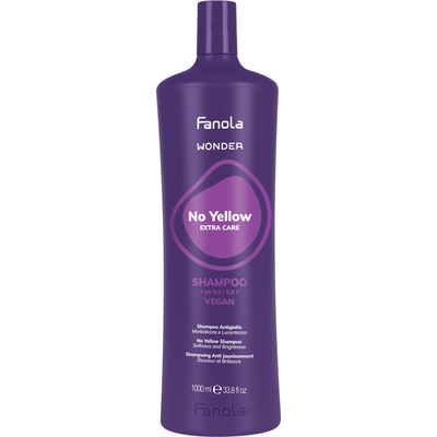 Fanola Wonder No Žltá Extra Care Shampoo šampón pre neutralizáciu žltých tónov 1000 ml