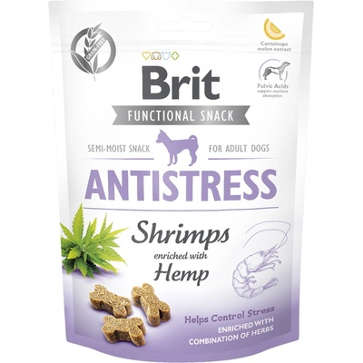 BRIT Care Functional Snack Antistress Shrimps s krevetami a konopím pro psy 150 g