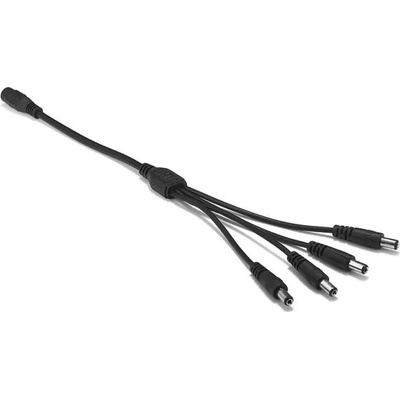 DeTech DC Сплитер DeTech, 5.5x2.1, 1 към 4, 0.4m, Черен - 18365