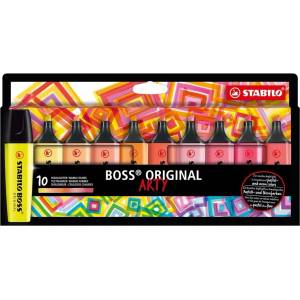 STABILO Комплект текст маркери, Stabilo, Boss Original Arty Warm Colours ST70/10-1-20, 10 цвята (ST70/10-1-20)