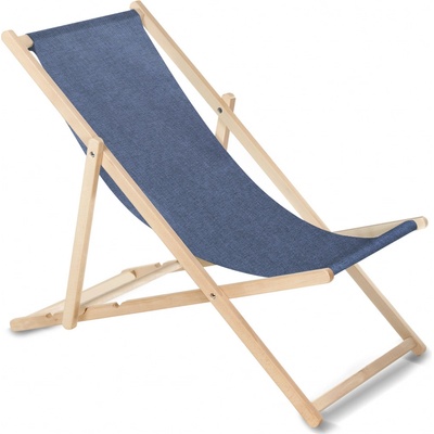 Classic beech deckchair GreenBlue GB183M Melange blue