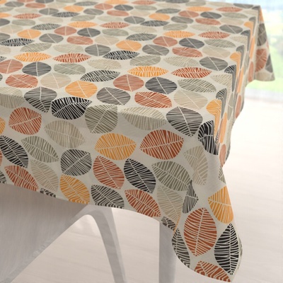 Biante Dekoračný štvorcový obrus PML-072 Jesenné listy na krémovom 70x70 cm