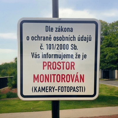 PROFIBA Informativní značka "Dle zákona...PROSTOR MONITOROVÁN"