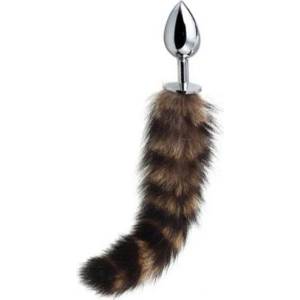 Sensual Метален Butt Plug с опашка "SENS SILVER TAIL" 35 см. Размер - S