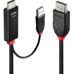 Lindy Lindy кабел, HDMI към DisplayPort, черен/червен, 1м (41498)
