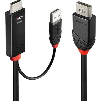 Image 1 of Lindy Lindy кабел, HDMI към DisplayPort, черен/червен, 1м (41498)