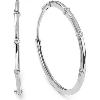 Blink-Blink kruhové náušnice s diamantami z bieleho zlata 3202BDG