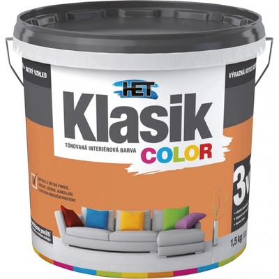 Het Klasik Color INTERIÉROVÁ, DISPERZNÁ FARBA ORANŽOVO PASTELOVÁ 1,5kg
