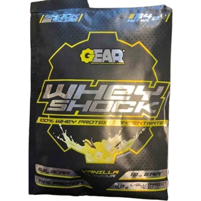 Gear Nutra Whey Shock | Protein Concentrate for Muscle Growth Support [34 грама] Ванилия