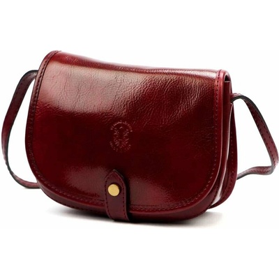 Florence dámska kožená kabelka 49-1 Maroon Letter Bag Over Shoulder