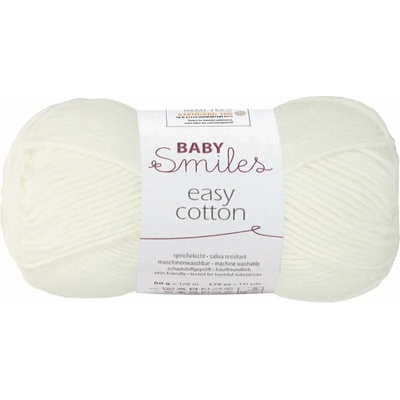 Schachenmayr Baby Smiles Easy Cotton 01001 White Плетива прежда (9807306-01001)