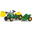 Šlapadla Rolly Toys Šlapací traktor John Deere s nakladačem a přívěsem