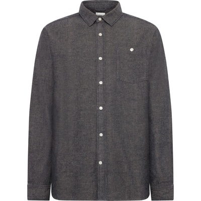 KnowledgeCotton Apparel Мъжка риза с копчета Knowledgecotton apparel Zig-Zag Twill Structure Shirt - Night Sky - размер 3XL (033-2935-0315)