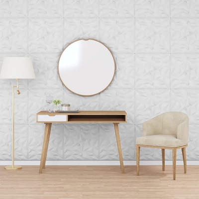 vidaXL Стенни панели 48 бр бели 50x50 см XPS 12 м2 аметист (356945)