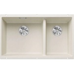 BLANCO Subline 430/270 - Мивка Silgranit, 76x46 cm, корито отляво, InFino, нежно бяла 527167 (527167) Мивка за вграждане