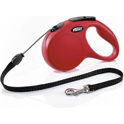 flexi NEW CLassic Cord M - 5m, до 20kg ЧЕРВЕН (20587134)
