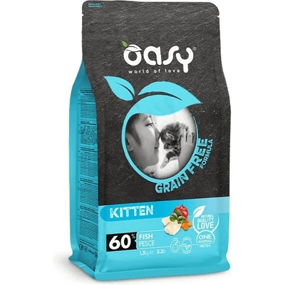 Oasy Dry Cat Grain Free Kitten ryba 1,5 kg