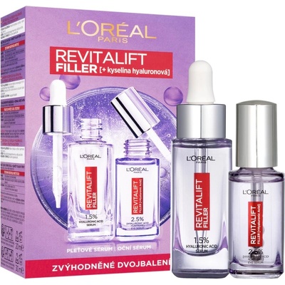 L'Oréal Revitalift Filler комплект за грижа за лице (за зоната на лицето и очите)