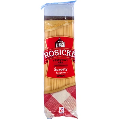 Rosické těstoviny bezvaječné Špagety, 0,5 kg