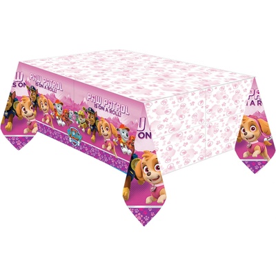 Amscan Tlapková hliadka Paw Patrol ružový obrus 120x180cm
