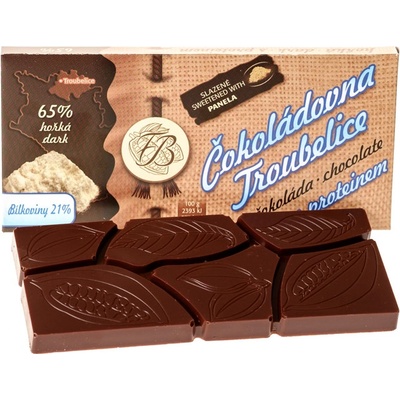 Čokoládovna Troubelice hořká 65% s PROTEINEM 45 g
