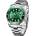 Pagani design Мъжки часовник Pagani Design Submariner, Механичен, Сребрист / Зелен (PD-1639-SILVER-GREEN)