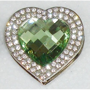 Háček na kabelku Luxury Smaragd heart