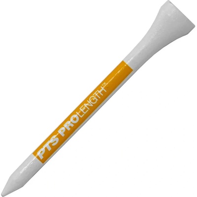 Pride Professional Tee System dřevěná týčka 69 mm, 100 ks, bílá/žlutá