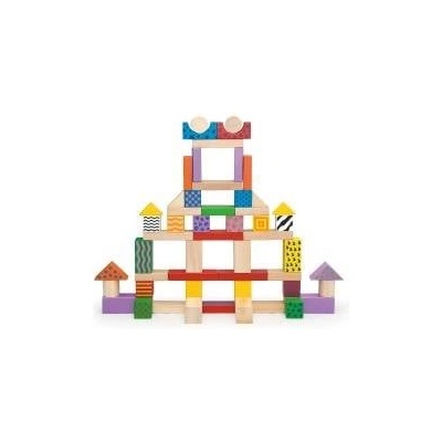 Vigan Viga Wooden Building Blocks Educational in Bucket City 100 Pieces Set