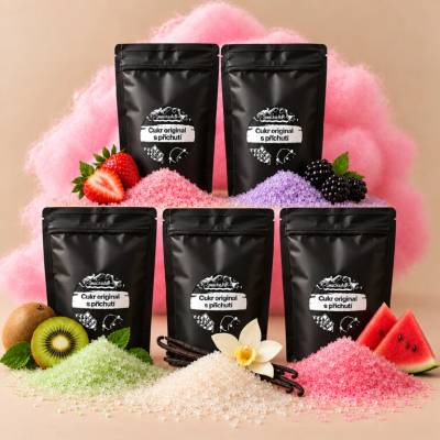 SnackAir Cukr na vatu 5x 400g (jahoda, ostružina, kiwi, vanilka, meloun)