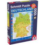 Schmidt Spiele Пъзел Schmidt от 1000 части - Карта на Германия (58287)