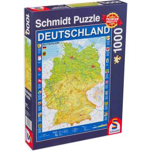 Schmidt Spiele Пъзел Schmidt от 1000 части - Карта на Германия (58287)