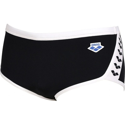 arena icons swim low waist short solid black/white xl - uk38