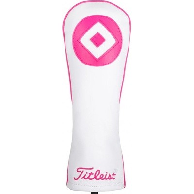 Titleist headcover Leather Pink Out Fairway bílo růžový