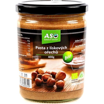 ASO Zdravý život Pasta z lískových oříšků Bio 400 g