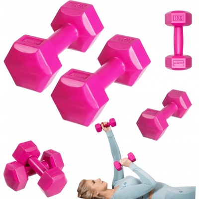 DrFit Pevné bitúmenové činky 2 x 1 kg
